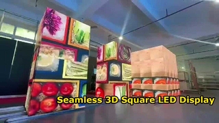 創造的な四角柱 LED ディスプレイのシームレスな 3D スクリーン