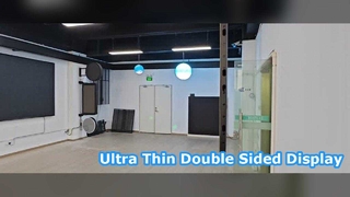 現代の広告用の超薄型両面 LED ディスプレイ