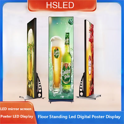 床立 LEDデジタルポスターディスプレイ制御 Wifi USB移動式広告 LEDスクリーン